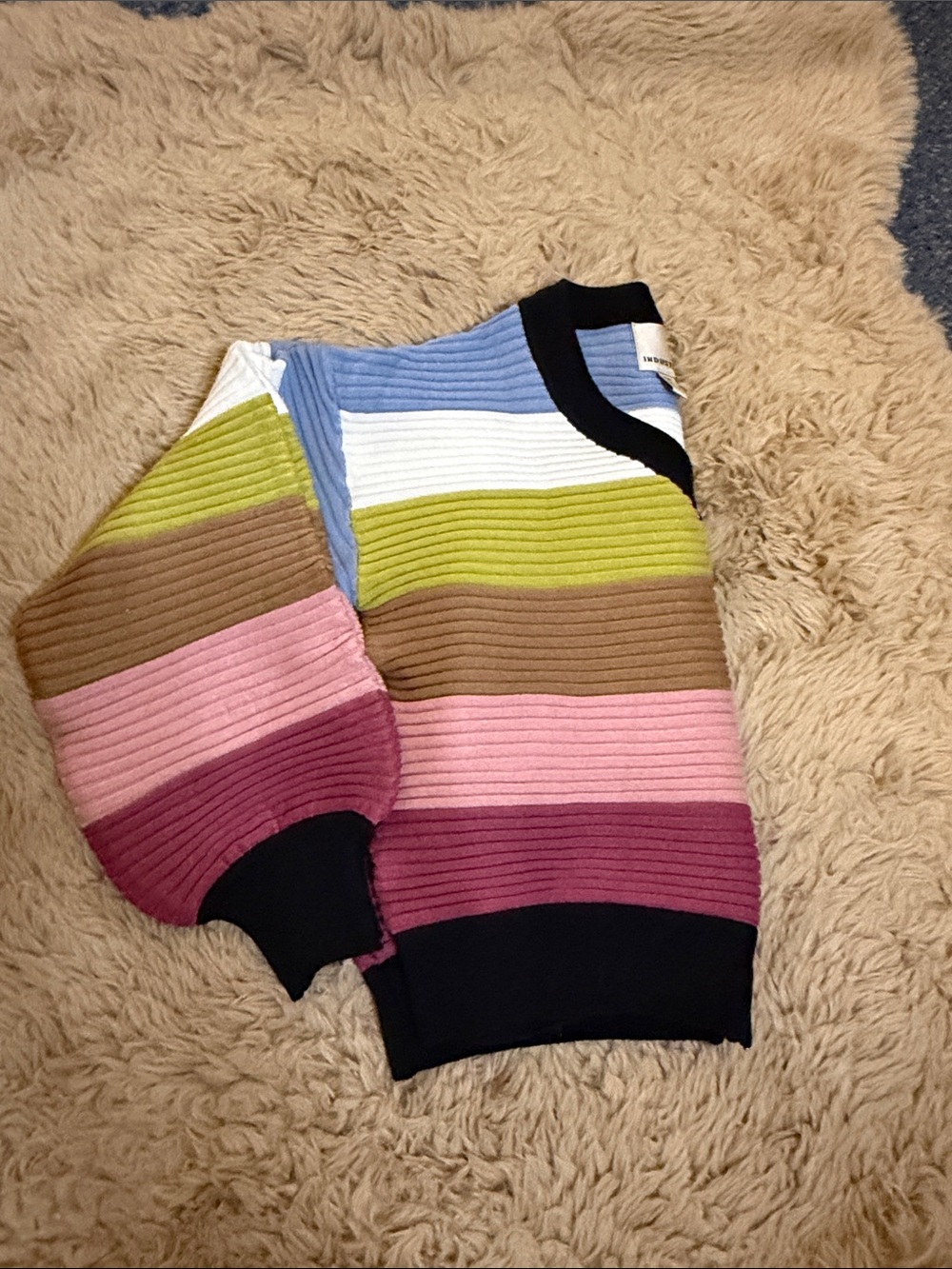Striped Ribbed Button-Up Cardigan - Multicolor - Picture 5 of 5